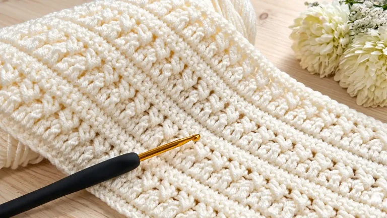 Este sencillo punto tupido a crochet crea una textura cálida y bonita para mantas, bufandas y bolsos