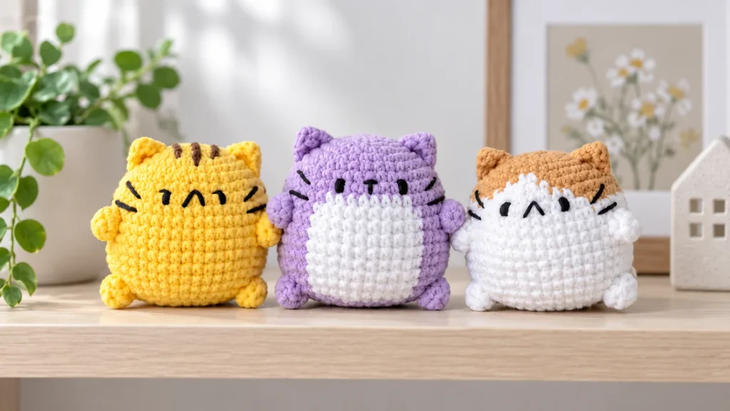 Gatitos regordetes y blanditos en tres versiones