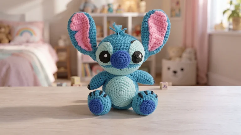 Este Stitch amigurumi a crochet está lleno de pequeños detalles que hacen imposible no querer tejerlo