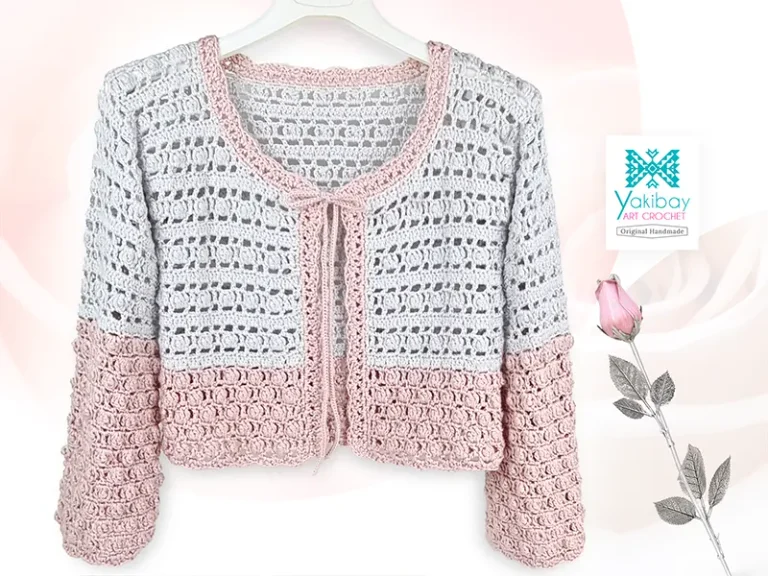 Crea una hermosa chaqueta o bolero “Bocciolo” con un sencillo punto calado a crochet