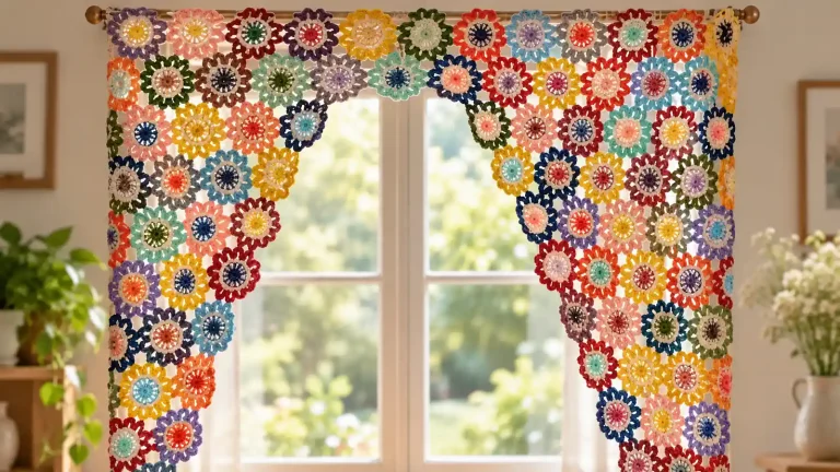Aprende a tejer una cortina de flores a crochet y transforma tu hogar