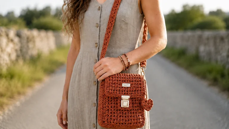 El bolso Mari a crochet combina estructura, textura y elegancia en un diseño lleno de estilo🌸