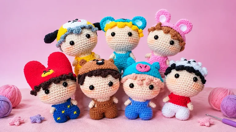 💜 BTS y sus personajes BT21 a crochet | Tutoriales de amigurumis paso a paso
