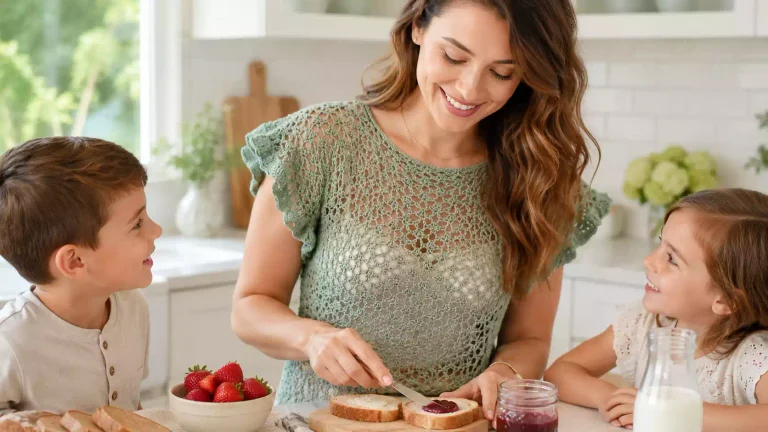 Teje una hermosa polera a crochet con calados suaves y mangas delicadas 💚