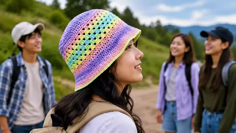 Bucket hat a crochet: el accesorio perfecto para paseos, viajes y días al aire libre 🌈
