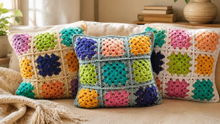 Cómo tejer un cojín de grannys a crochet y unir los cuadros con un acabado prolijo