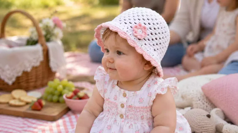 Teje sombreritos de verano a crochet y crea el accesorio más tierno para tu bebé 🌷👶