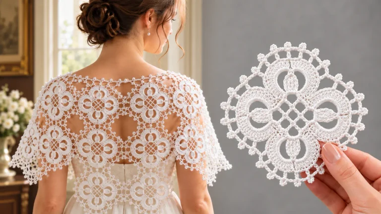 Cómo tejer un granny de flor a crochet perfecto para una capa elegante