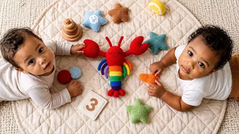 Tutorial de langosta arcoíris a crochet: un amigurumi tierno, colorido y perfecto para bebés