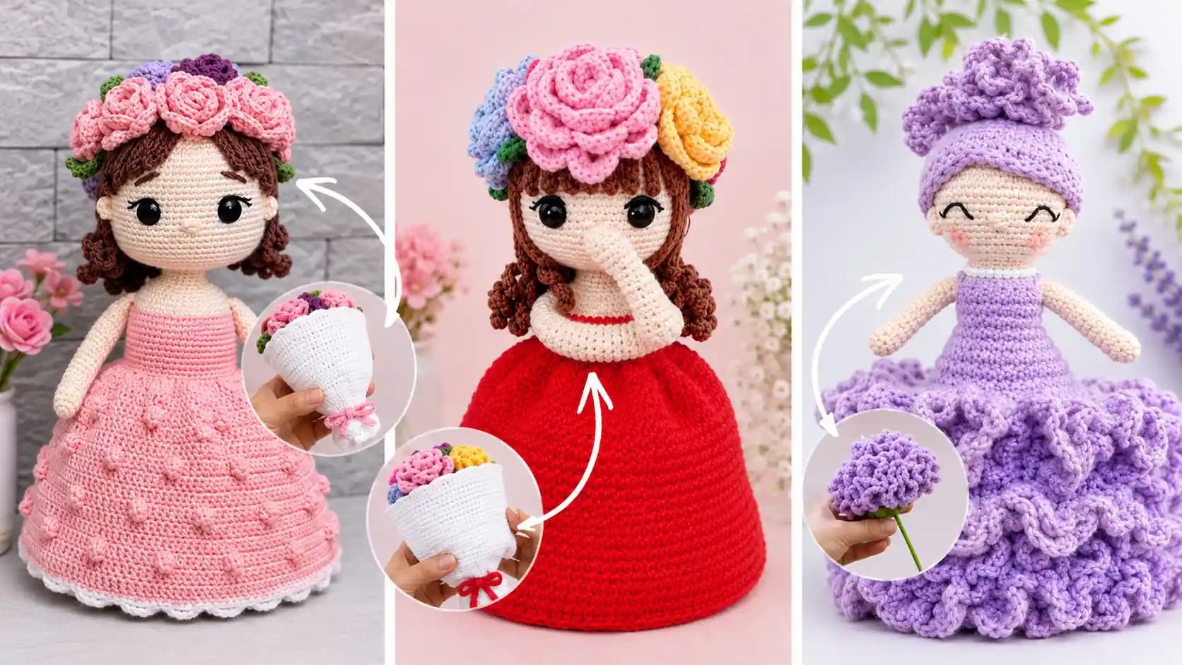 17 muñecas reversibles a crochet para sorprender con regalos hechos a mano