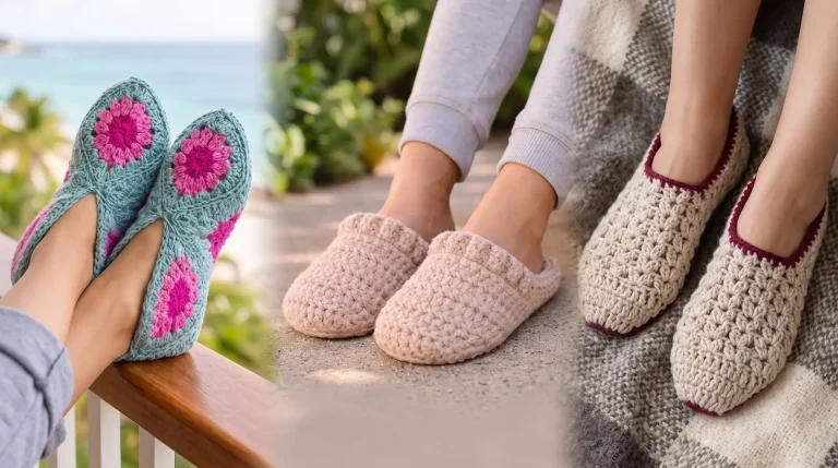 15 pantuflas a crochet suaves y abrigadas para disfrutar cada paso en casa