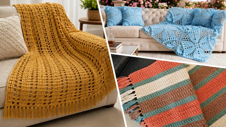 Viste tu sofá con crochet: tapetes y fundas que puedes adaptar a cada pieza