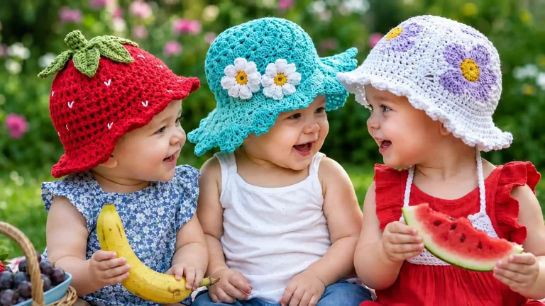 15 sombreros y gorritos a crochet para bebés con estilos tiernos y creativos