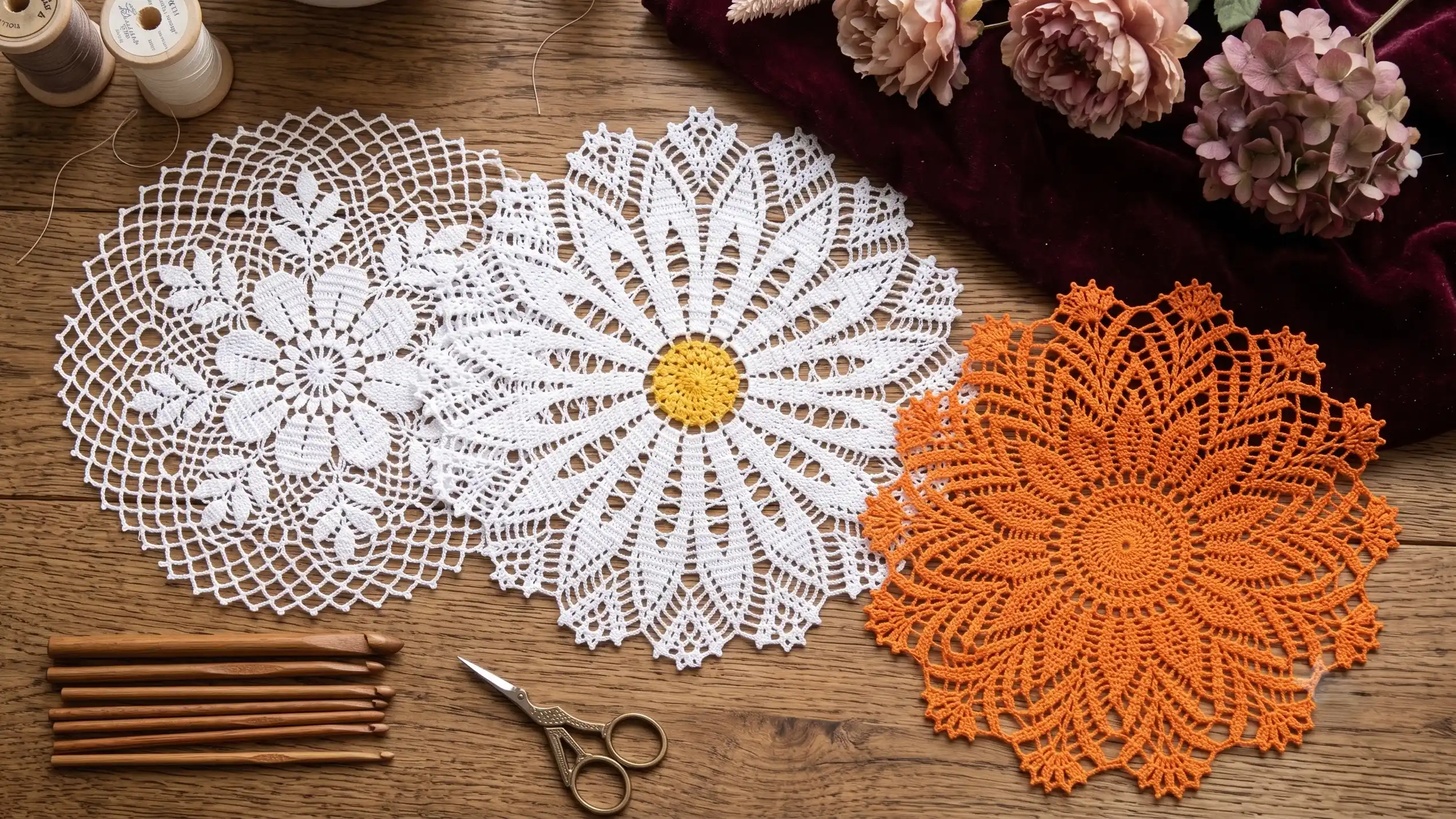 Blondas, doilies y tapetes a crochet que no pasan de moda para decorar tu hogar 🧶