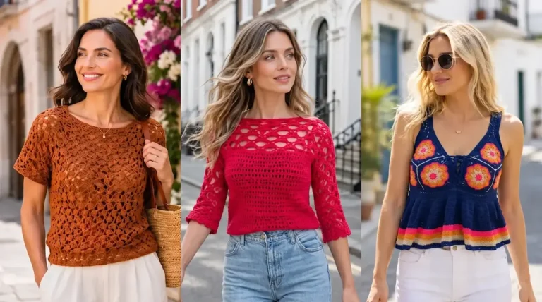 Estas 20 blusas a crochet pueden ayudarte a encontrar la forma que mejor favorece tu estilo
