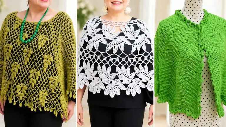 10 capas a crochet para mujer con tutoriales, medidas y consejos para adaptar la talla