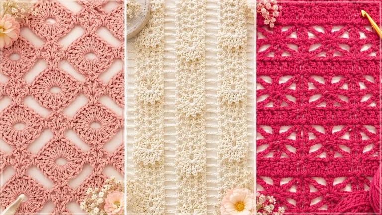 20 calados a crochet llenos de luz para blusas, chales y mantas