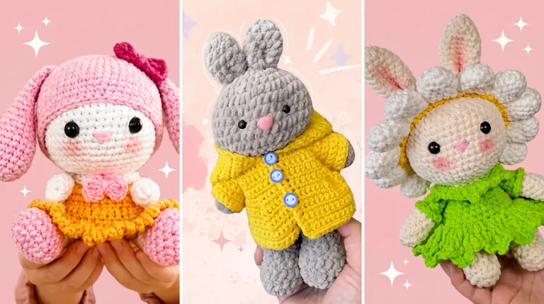 Es difícil elegir solo uno entre estos 15 conejitos a crochet llenos de ternura
