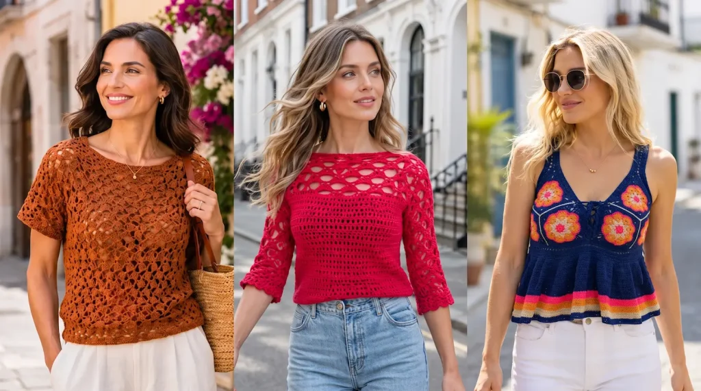 Estas 20 blusas a crochet pueden ayudarte a encontrar la forma que mejor favorece tu estilo