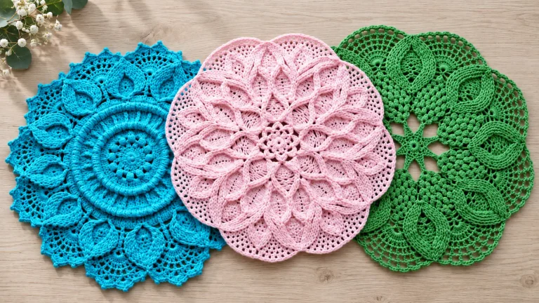 Encajes y relieves que enamoran: teje un doily para ese rincón especial