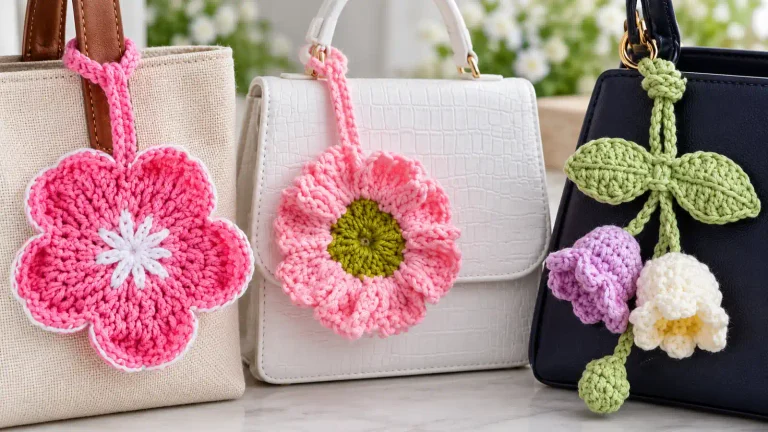 10 adornos colgantes a crochet prácticos y lindos para personalizar tus bolsos