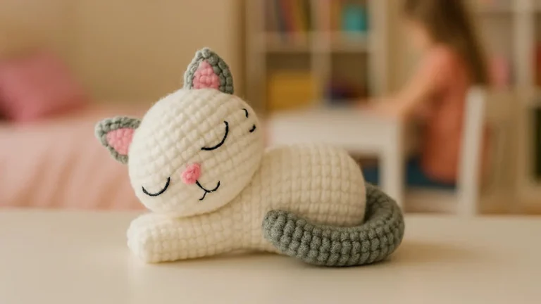 Un gatito tejido a crochet que derrocha ternura — aprende a hacerlo tú misma