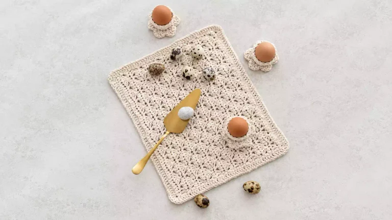 Teje tu primer individual a crochet con este diseño sencillo y elegante ✨
