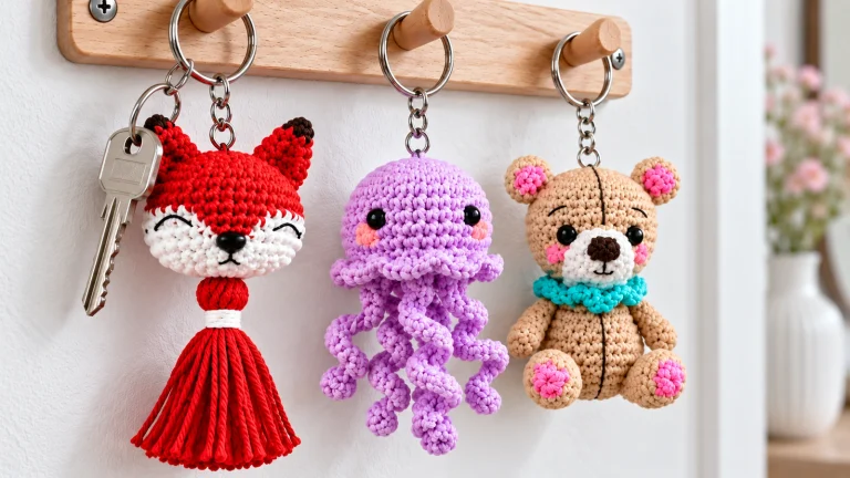 15 lindos llaveros de animalitos a crochet con tutoriales y consejos para armarlos 🦁