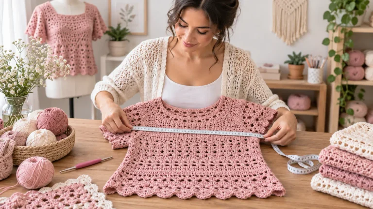 Tabla de medidas para blusas a crochet: tallas S a XL y cómo medirte
