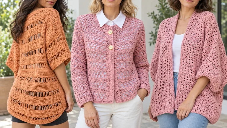 Las 35 chaquetas de dama a crochet más hermosas y fáciles de tejer que puedes aprender a hacer hoy 🧥