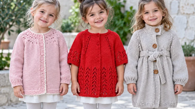 18 cárdigans, abrigos y suéteres a dos agujas: modelos infantiles y diseños para adaptar