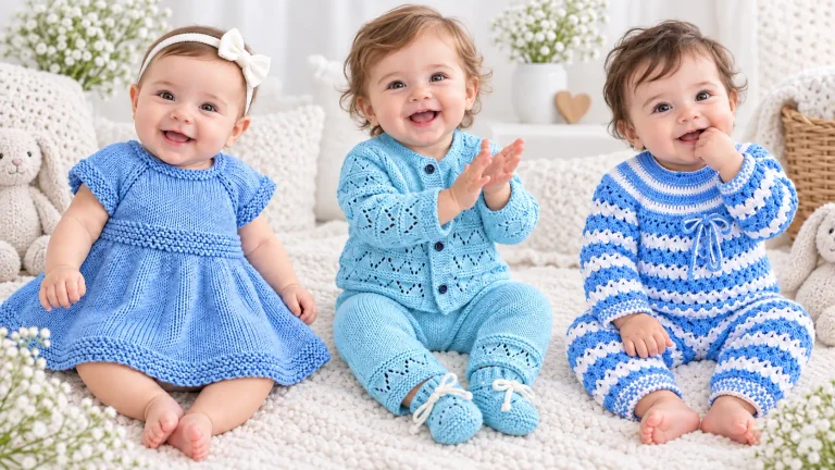 17 propuestas de ropa de bebé tejida con tutoriales, patrones y consejos de medida🌸