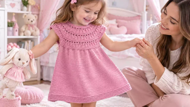 Vestido Lucy a dos agujas: un precioso patrón disponible en varias tallas 💕