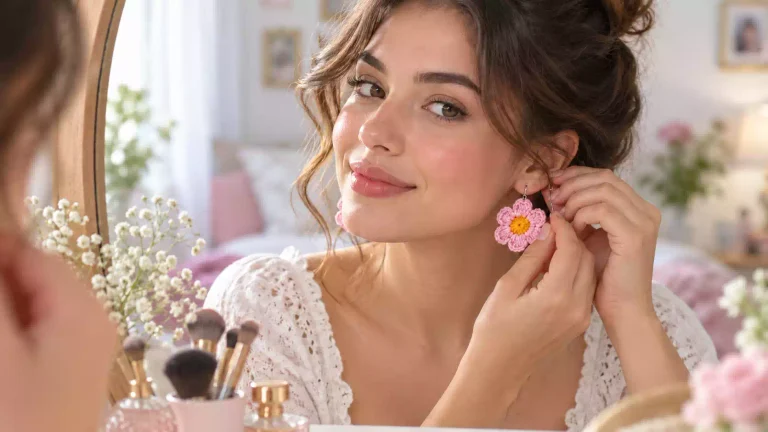 Aretes de flor a crochet para principiantes: pequeños, fáciles y preciosos 🌸