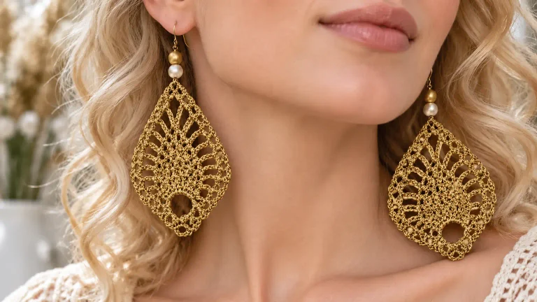Un toque de elegancia artesanal: teje aretes en punto piña a crochet