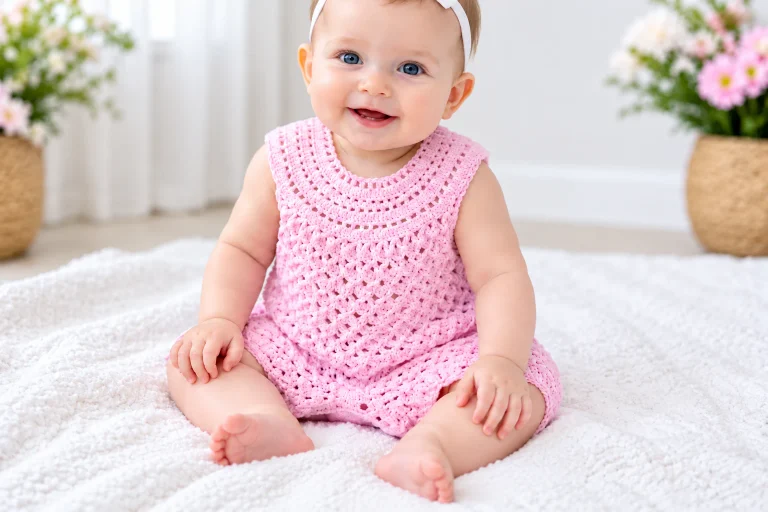 Cómo tejer un pelele de bebé a crochet fácil y delicado