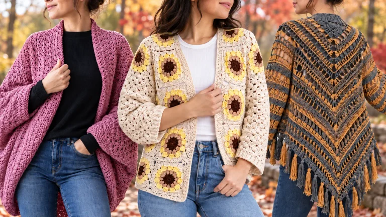 30 cardigans a crochet para renovar tu guardarropa esta temporada de otoño – invierno