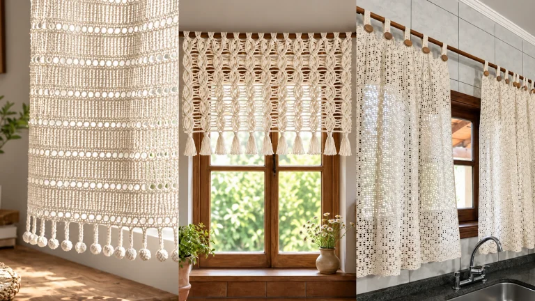 Cortinas tejidas que convierten la luz de la ventana en parte de la decoración