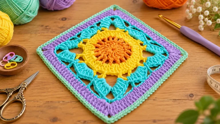 🌿 Granny Willow a ganchillo: el motivo en relieve más elegante que puedes tejer
