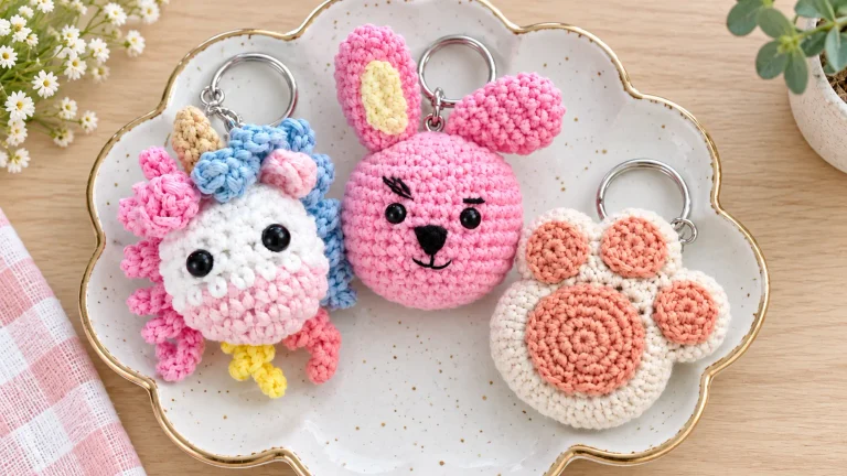 ¿Quieres regalar algo tejido a mano? Empieza aquí: llaveros a crochet 🐾
