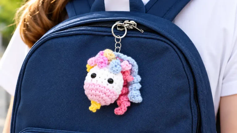 Pequeño, Tierno y Fantástico: Llavero de Unicornio a Crochet