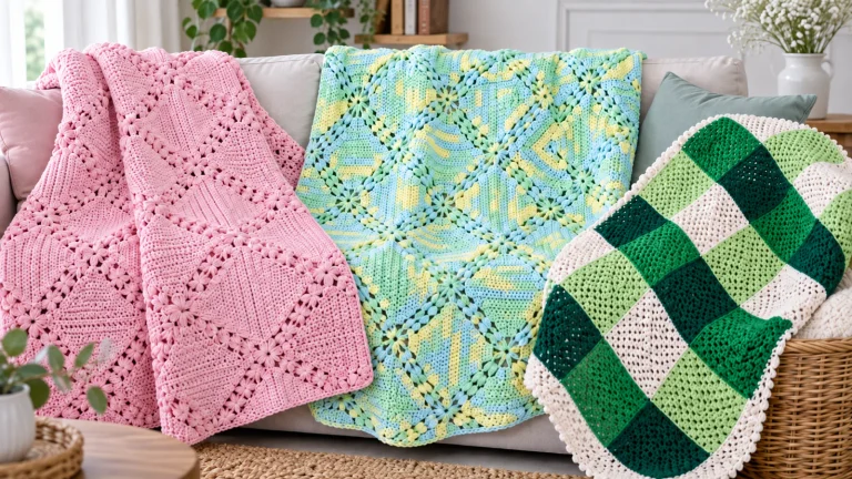 Hermosas mantas con grannys a crochet con tutoriales 🌈