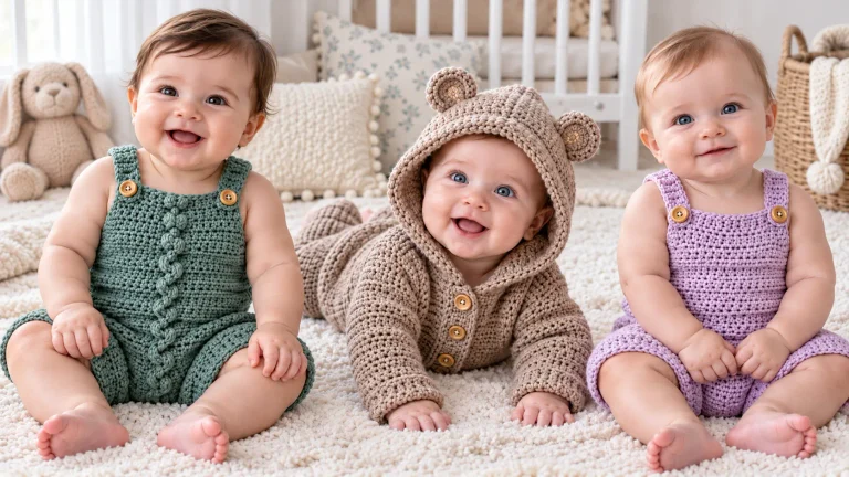 20 monos de bebé a crochet para todas las estaciones 🥰
