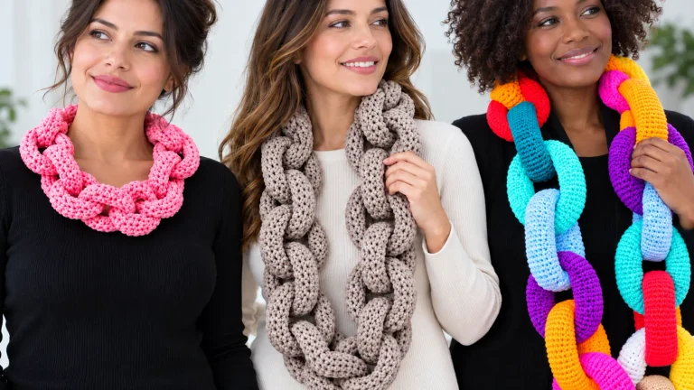 Bufandas en cadena: La tendencia que estás buscando para tu proyecto de crochet