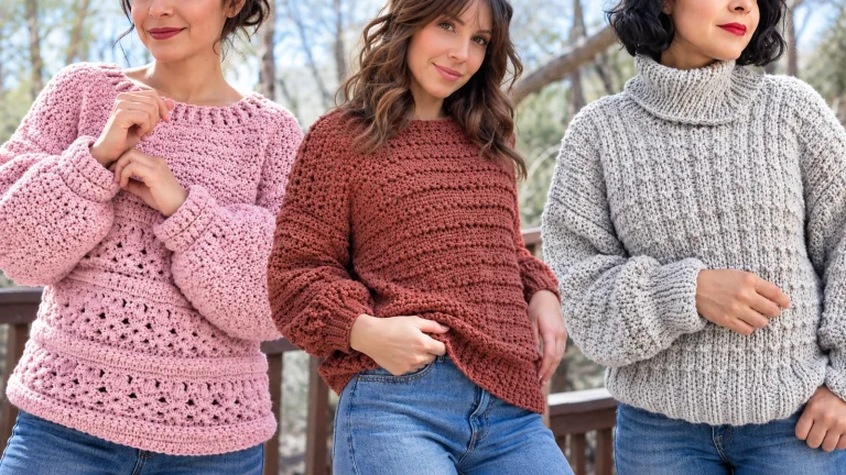 Ideas y tutoriales de pullover tejidos de mujer que son tendencia