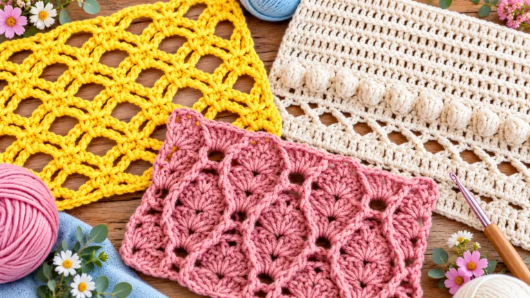 17 puntos calados a crochet para tejer blusas, chaquetas, chales y más 👚