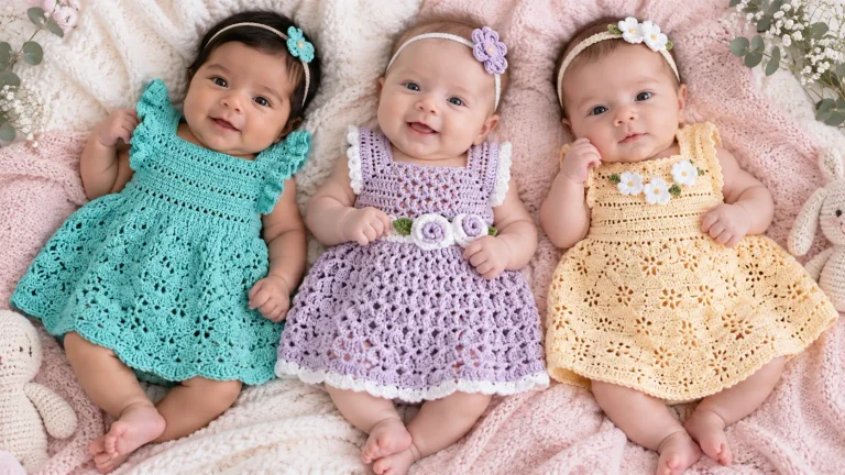 Vestidos de bebé a crochet para recién nacidos: 20 diseños delicados y fáciles de hacer 🌸